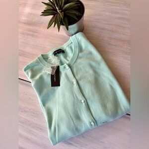 NWT Women’s Lord & Taylor Pastel Blue Cardigan with Button Front. Size: XL